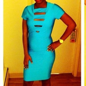 Turquoise Midi Club Dress👗☺️